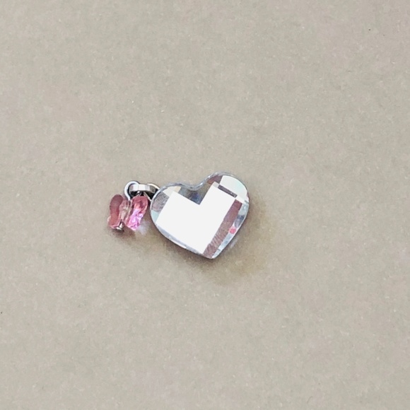 Swarovski Heart and Butterfly Pendant - Picture 1 of 2